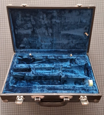 Vintage Holz Koffer für Klarinette, für Blasinstrument, Musik Original Koffer