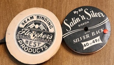 Hy-Sil Satin 'n Silver Satin Wired Ribbon Spool, Red & Green; Fleischer' binding