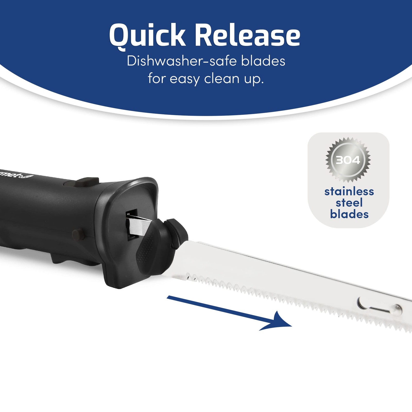 EK9810 Professional Cordless Rechargeable Easy-Slice Electric Knife with 4 Se...