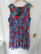 Anna Rose Size 22 Dress Midi Navy Blue Green Orange Lace Stretchy New Lined