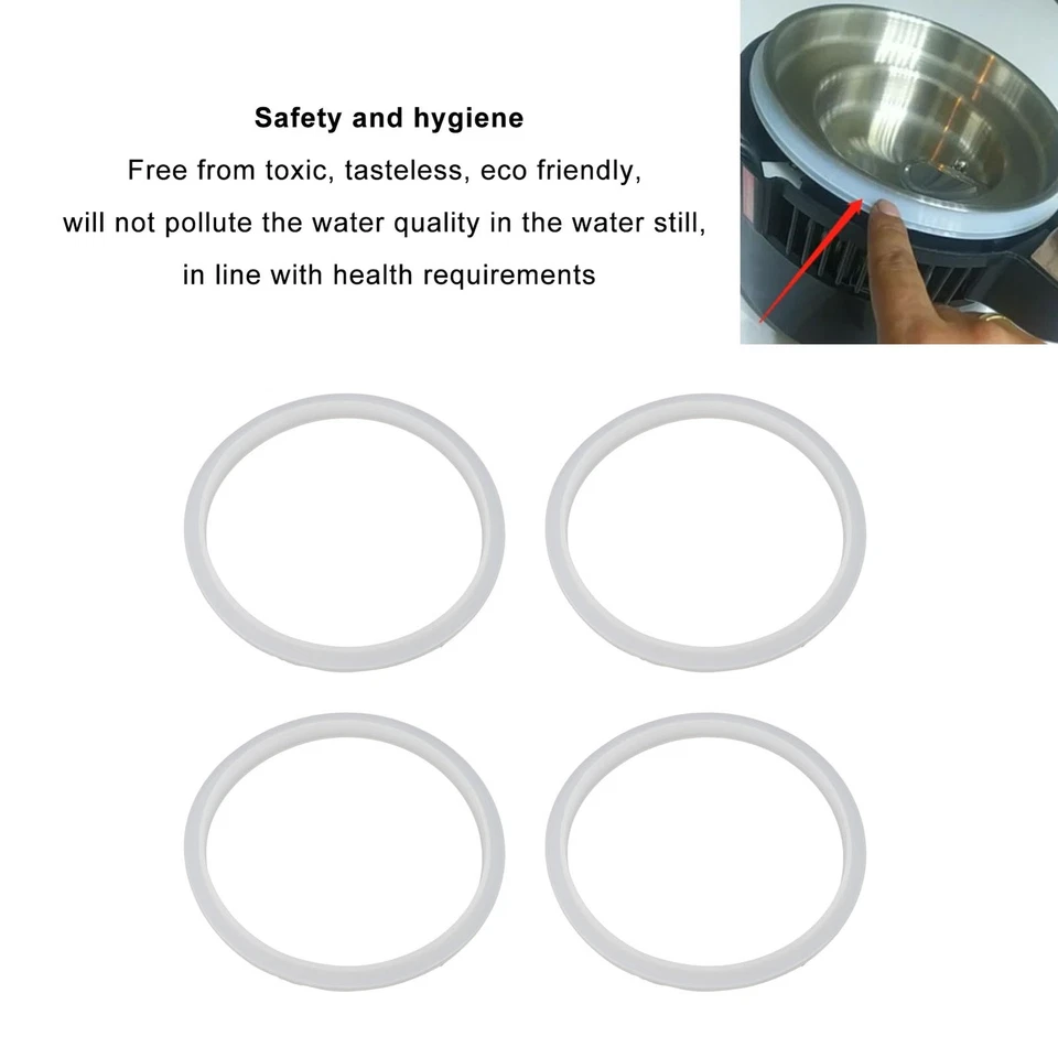 4PCS Water Distiller Sealing Ring Silicone Heat Resistance Water Distiller UK - Image 4 of 4