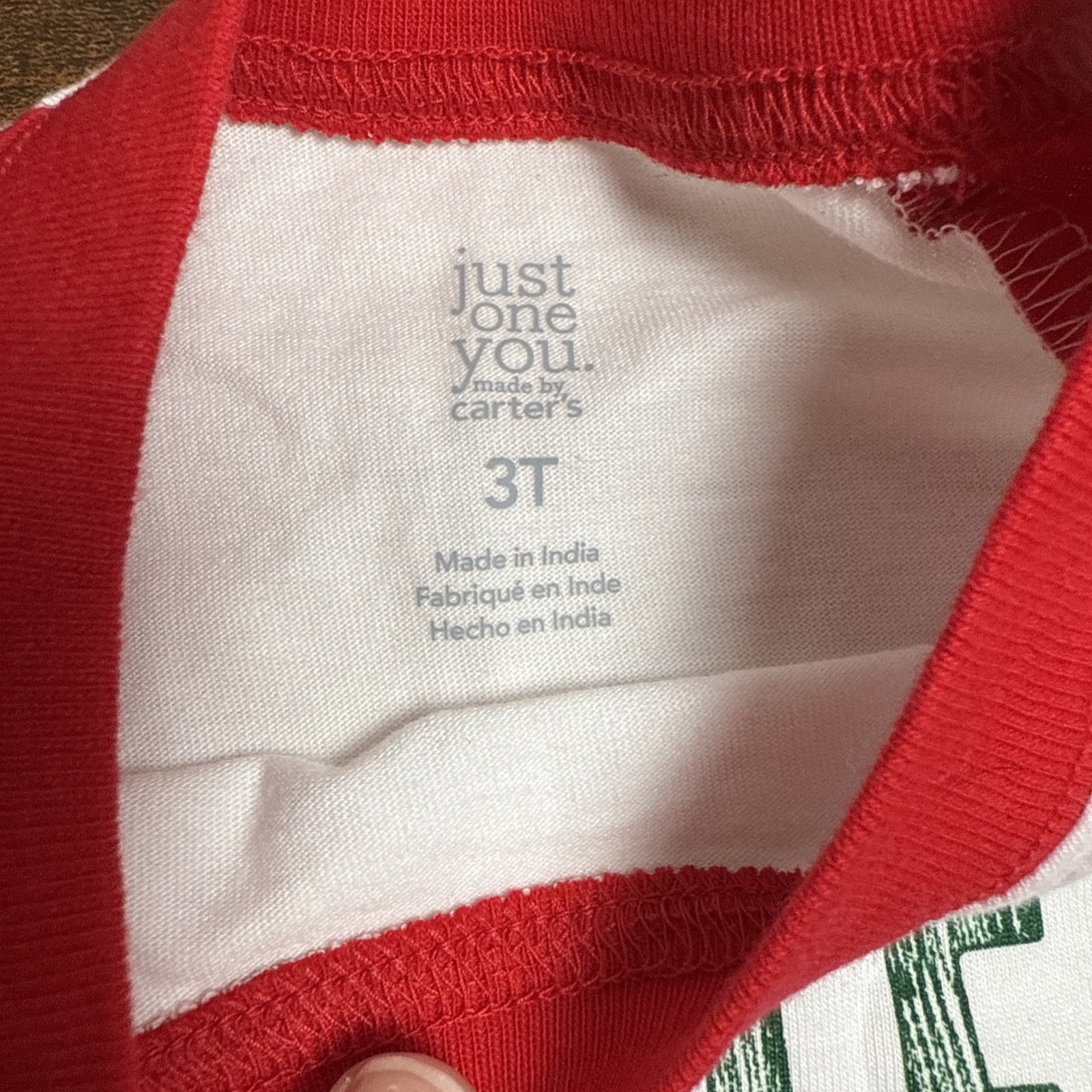 Carter's Christmas Boy T-Shirt -Just One You On The Nice List 3T