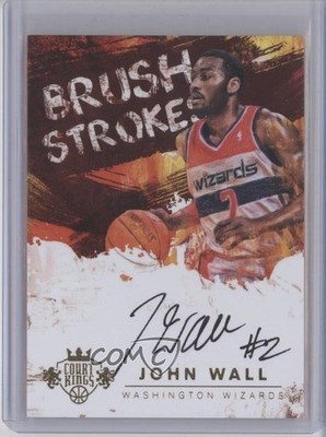 2014-15 Panini Court Kings Brush Strokes 2/50 John Wall #BR-JW Auto j0z