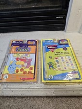 Leap Pad Math  Phonics Interactive Book  Cartridge Lot Of 2