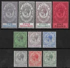GIBRALTAR 1912-1924 Mint LH/MH Complete Set of 10 Stamps SG #76-85 CV £350