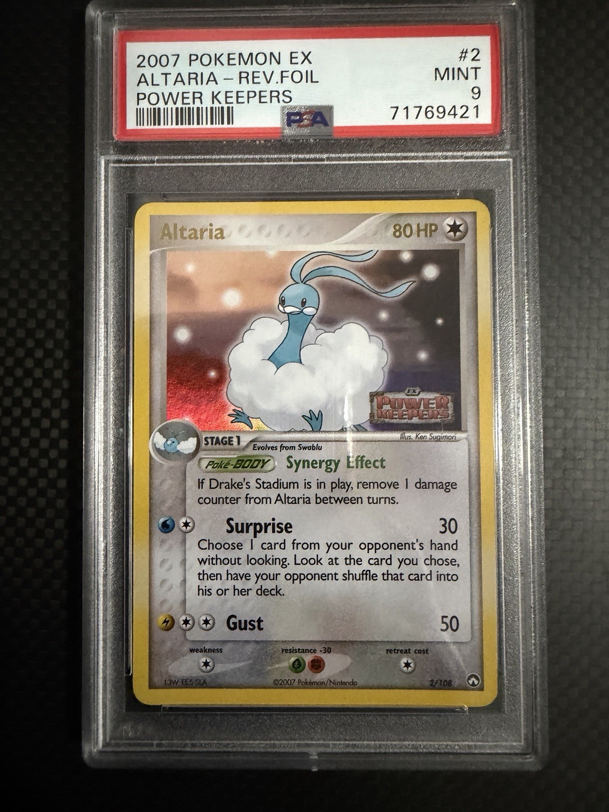 2007 Pokemon EX Altaria Rev Foil Power Keepers #2 PSA 9