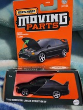 New 2024 Matchbox Moving Parts Black 1996 Mitsubishi Lancer Evo Iv