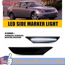 2/4/6 For Infiniti G35 Sedan 4D 03-2006 White Front Bumper LED Side Marker Light