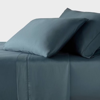 Queen 320 Thread Count Cool TENCEL Lyocell Sheet Set Graphite - Threshold: