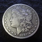 1881-CC Morgan Silver Dollar - Solid Fine F details from the Carson City mint