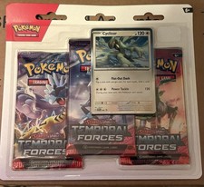 SEALED Pokémon Scarlet & Violet Temporal Forces 3 Pack Blister Pack (Cyclizar)