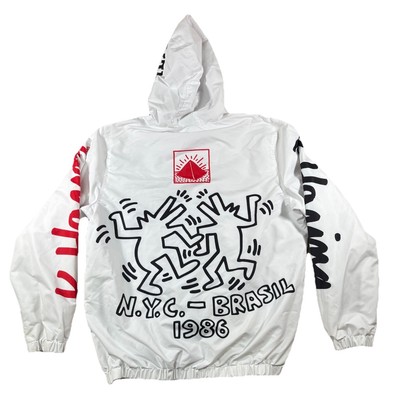 Members Only x Keith Haring Design Windbreaker Jacket NYC Brasil
