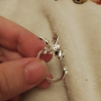  Eventuell Silberring Drachen mit schwarzen Edelsteinaugen Ring