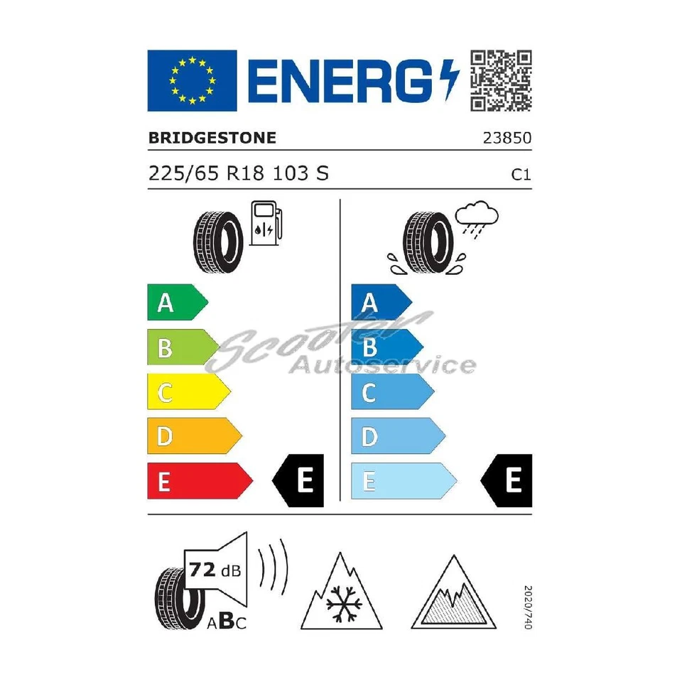 1x 225/65R18 103S Winterreifen Bridgestone Blizzak DM-V3 3PMSF | 55382 - Bild 2 von 3