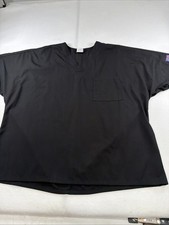 X-LARGE Cherokee Workwear Scrubs Cargo Scrub SHIRT 4777 BLK -FRONT POCKET