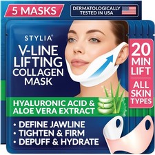 V Line Lifting Collagen Mask - Lift, Firm  Contour Jawline - Tightening Doub...