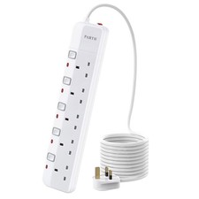 Image of Extension Lead 5 Way 3m with Individual Switches Power Strip -PARTH