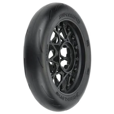 Pro-Line Racing 1/4 Supermoto Tire Front MTD Black Wheel PM-MX/SM RC Tire