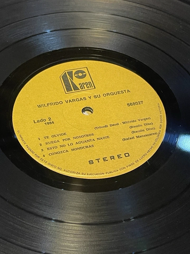 Wilfrido Vargas – El Jardinero - Karen 1984 Colombia Foto 3 de 4