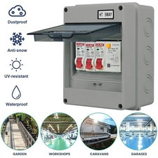 5 Wege Sicherungskasten für Garage Schuppen Wohnmobil Wohnwagen mit RCD + 2x MCB