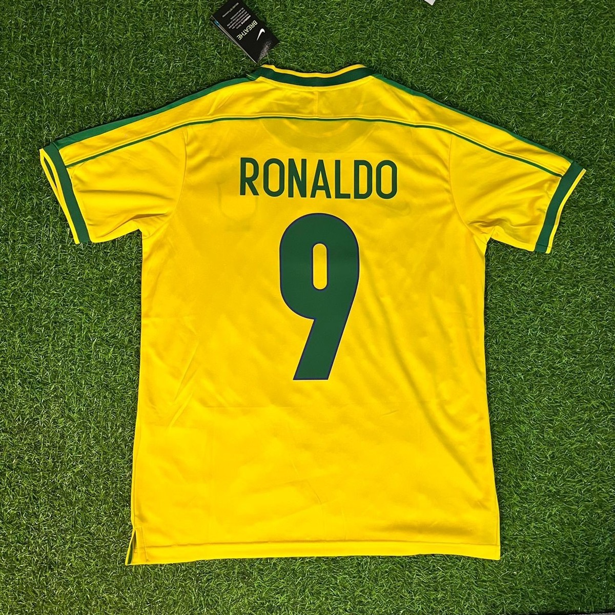 Ronaldo Nazario Brazil 1998 World Cup Retro Football Jersey | eBay