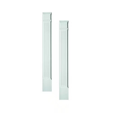 2-1/2 In. X 7 In. X 90 In. Polyurethane Fluted Pilasters Moulded with Plinth Blo