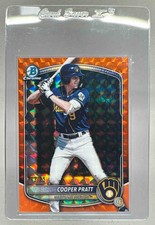 Cooper Pratt 2025 Bowman Chrome Draft #BDC-157 Orange Geometric Refractor /25