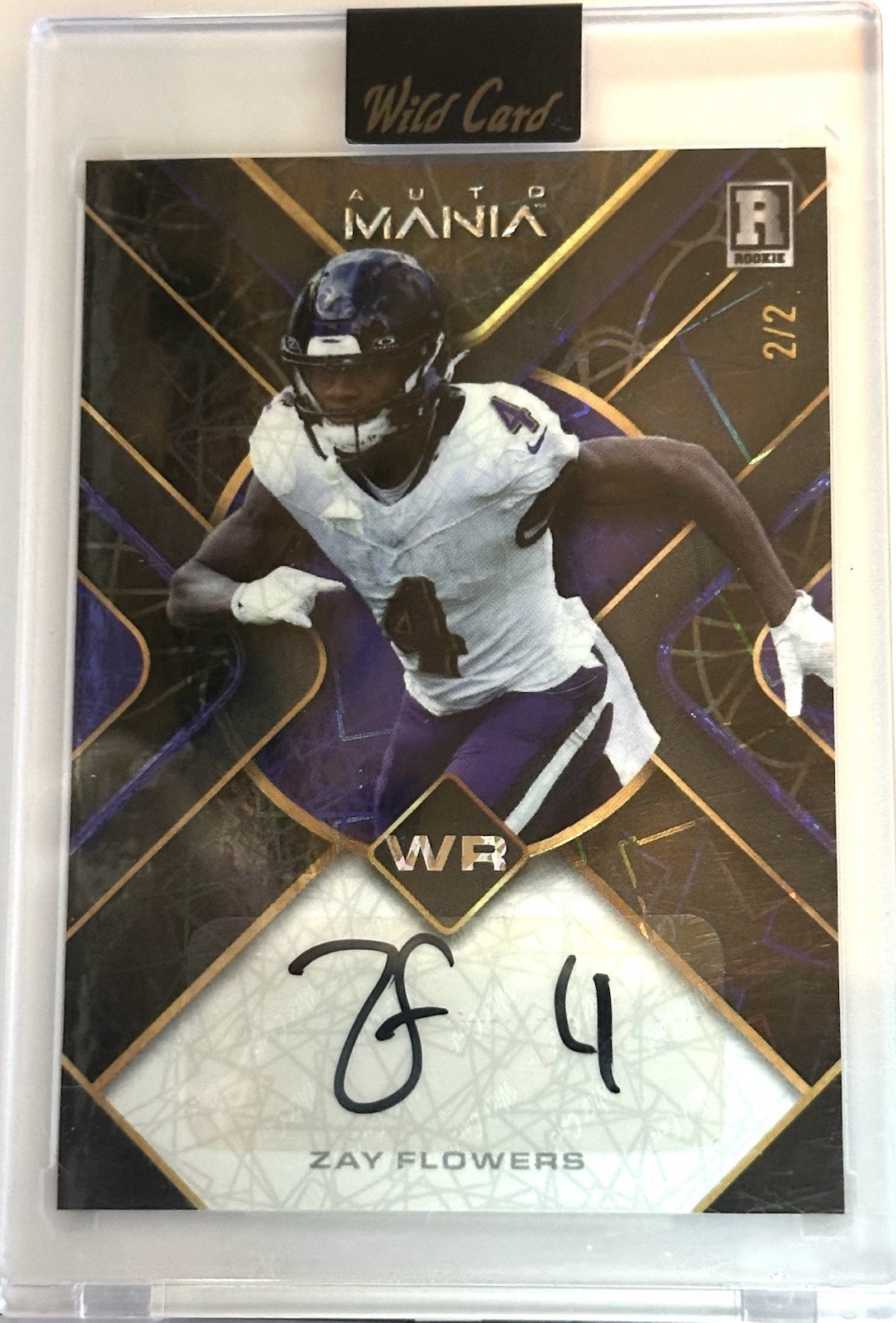 Zay Flowers Wild Card Auto Mania Pro Look Autographs #AMTHA Base