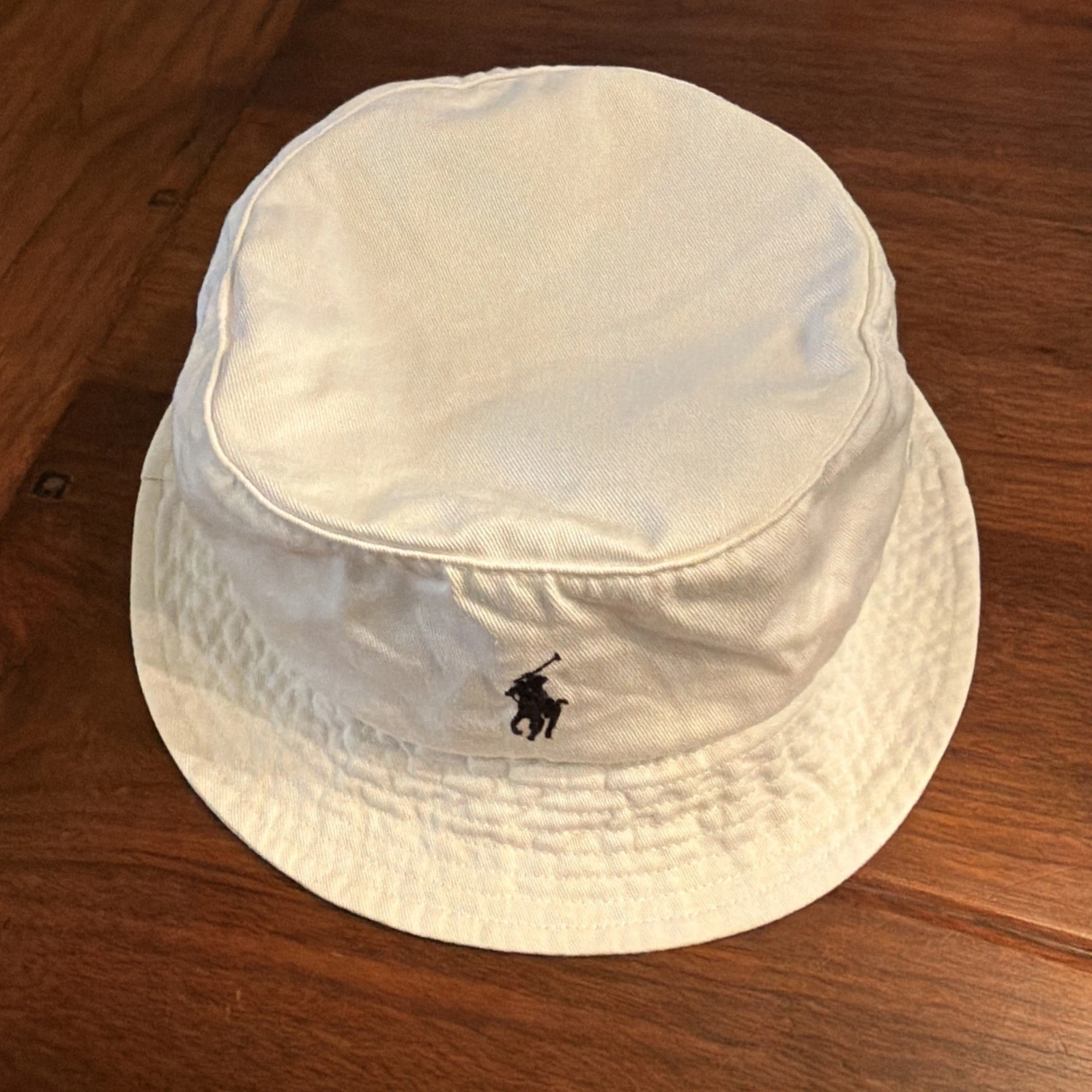 Polo Ralph Lauren 100% Cotton White Bucket Hat Size Unisex S/M