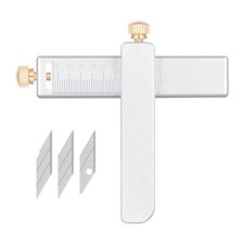 Leather Strap Cutter, Heavy-Duty Stainless Steel Manual Cutting Tool with 3 B...