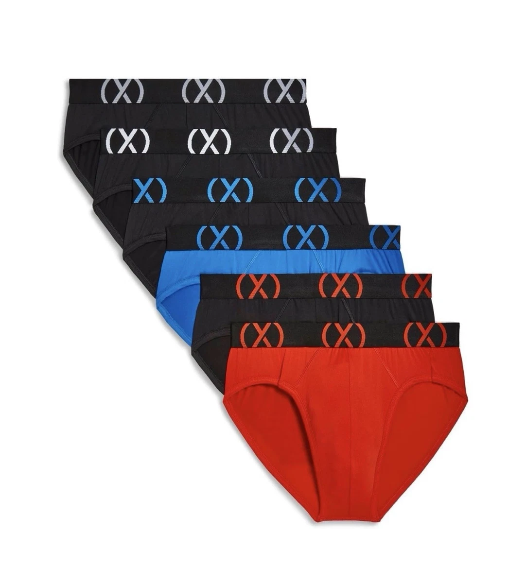 2(x) ist Essentiële katoenen string met Y-rug, 3-pack herenondergoed (3 stuks), zwart/antraciet gemêleerd/klaprozenrood, M