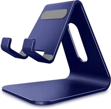 CreaDream Phone Stand Cradle Holder Aluminum Desktop Navy Blue