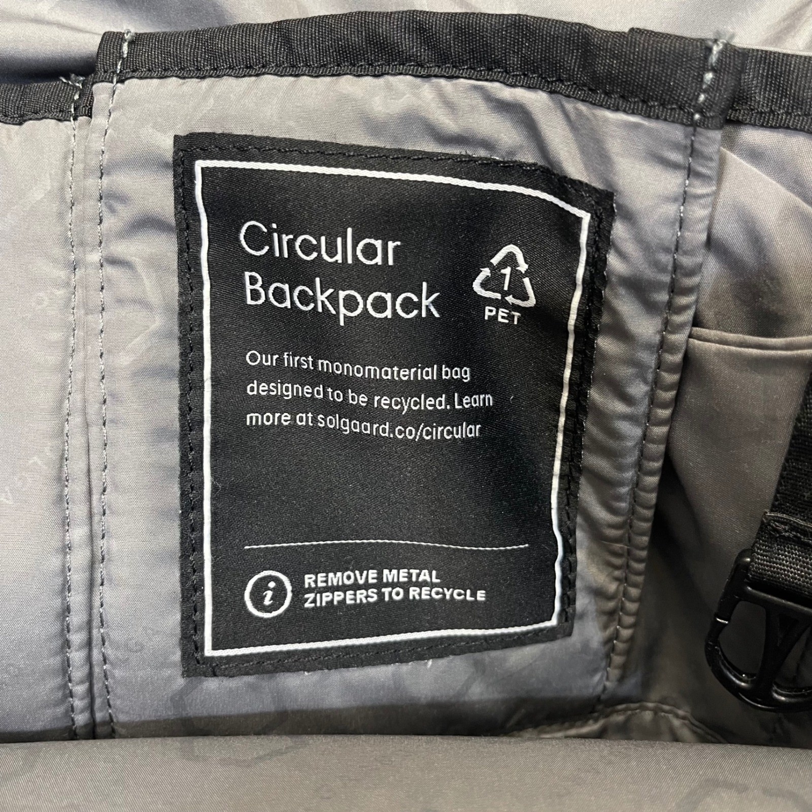 Solgaard Circular Compass Backpack Black Recycled… - image 2