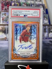 2024 Bowman Sterling Prospect Tommy Troy Auto Orange /25 Refractor PSA 10 On 🔥