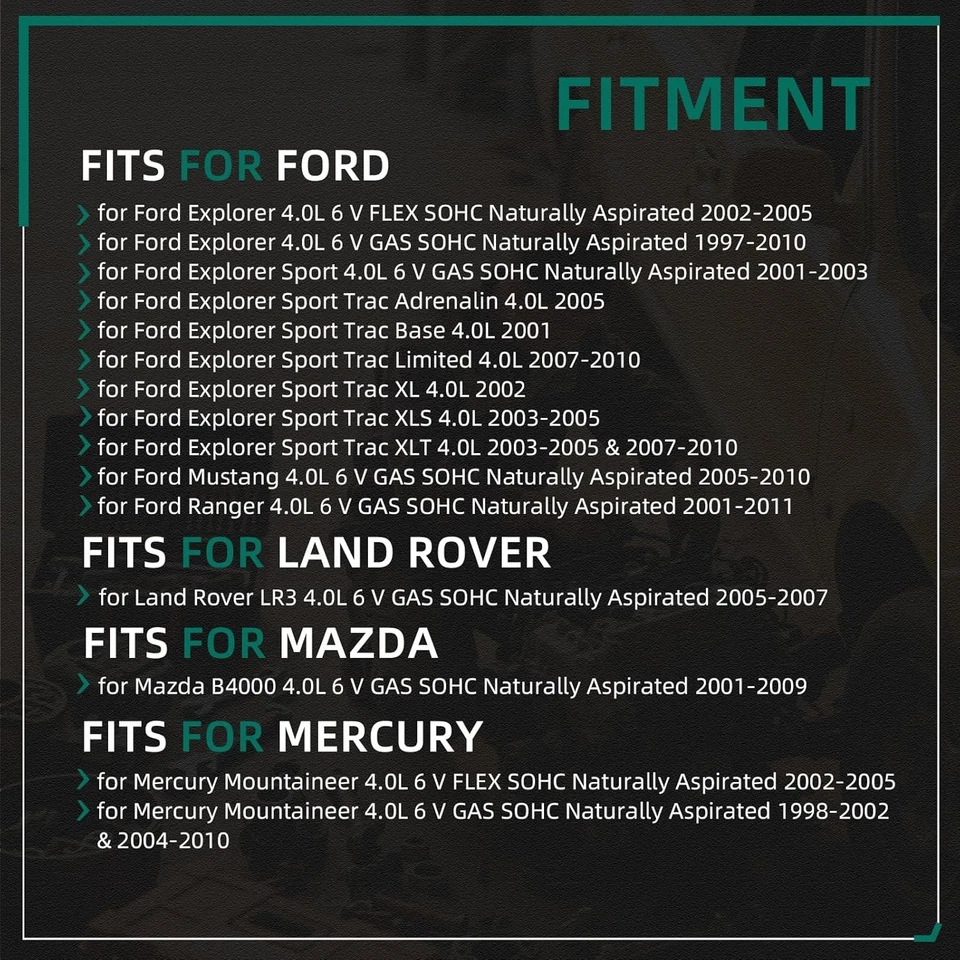 Kit de cadena de distribución para Ford Ranger Mazda B4000 Mercury Mountaineer 1997-2010 4,0 L Foto 3 de 4