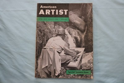 1953 JUNE-JULY AMERICAN ARTIST MAGAZINE - A SPECIAL SUMMER ISSUE COVER - E 26589