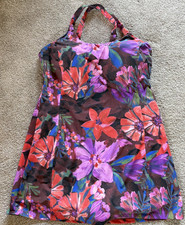 Alaskan Hardgear Swim Casual Dress Floral Print Swimsuit One Piece Size 16