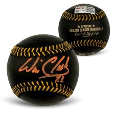 Will Clark San Francisco Giants Autographed MLB Black Baseball TRISTAR + Case