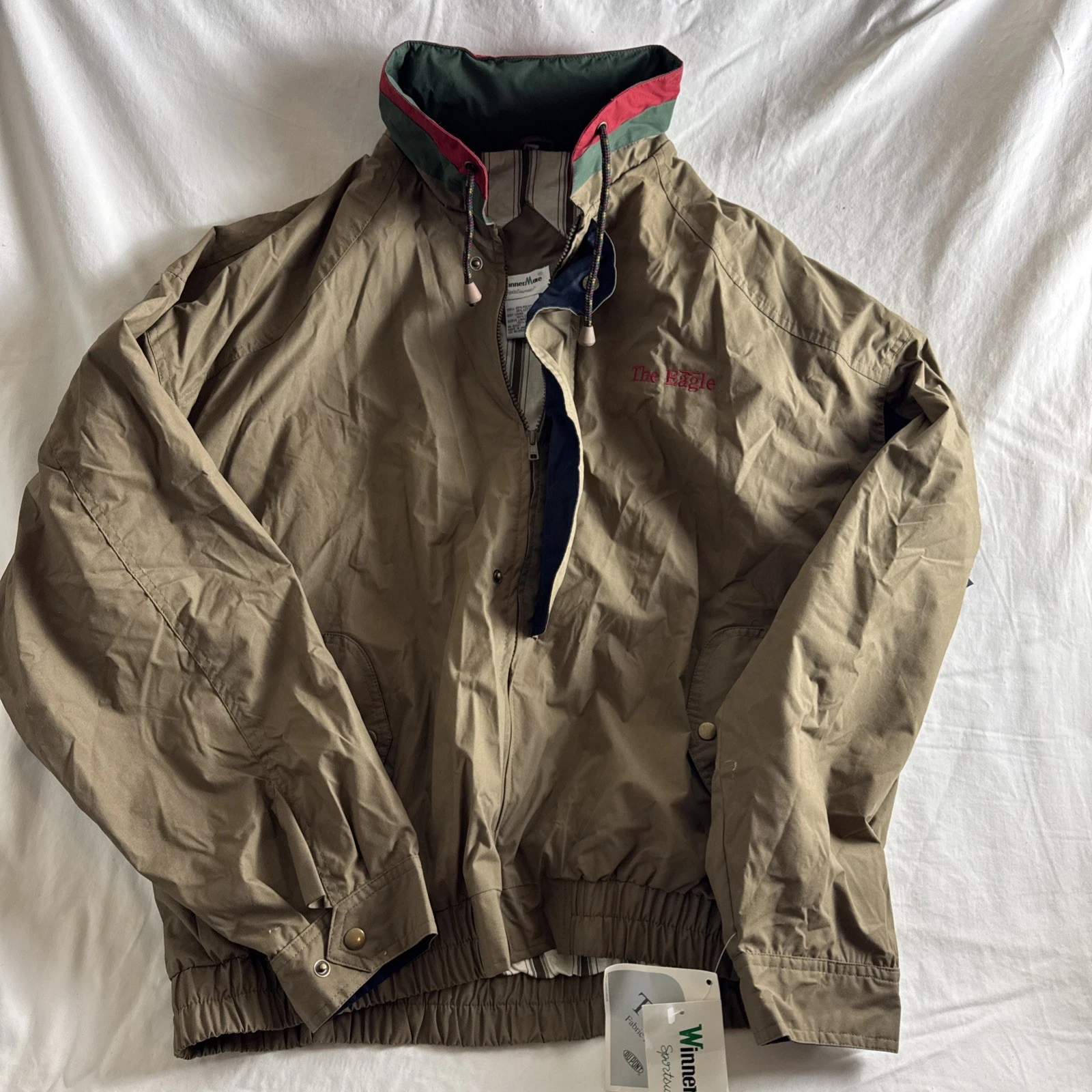 Winner Mate Sportswear Jacket Men's XXL Chocolate Brown Full Zip VTG NWT
