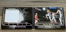 2023 Victor Wembanyama Stat Line Memorabilia /99 Booklet San Antonio Spurs