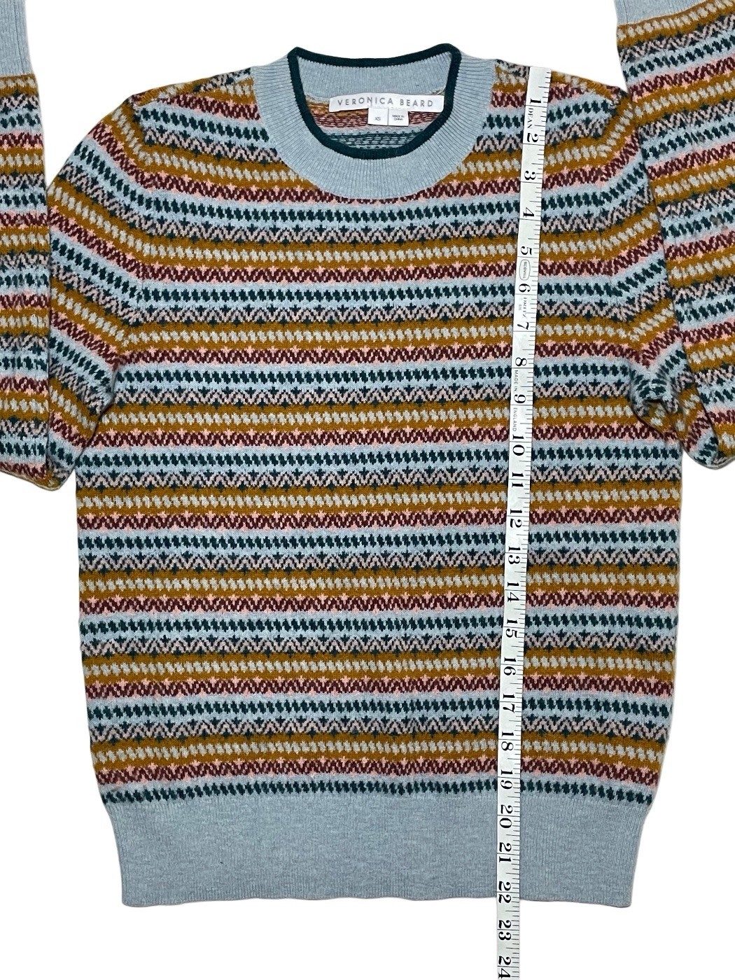 Veronica Beard Florian Pullover Multi Striped Cre… - image 13