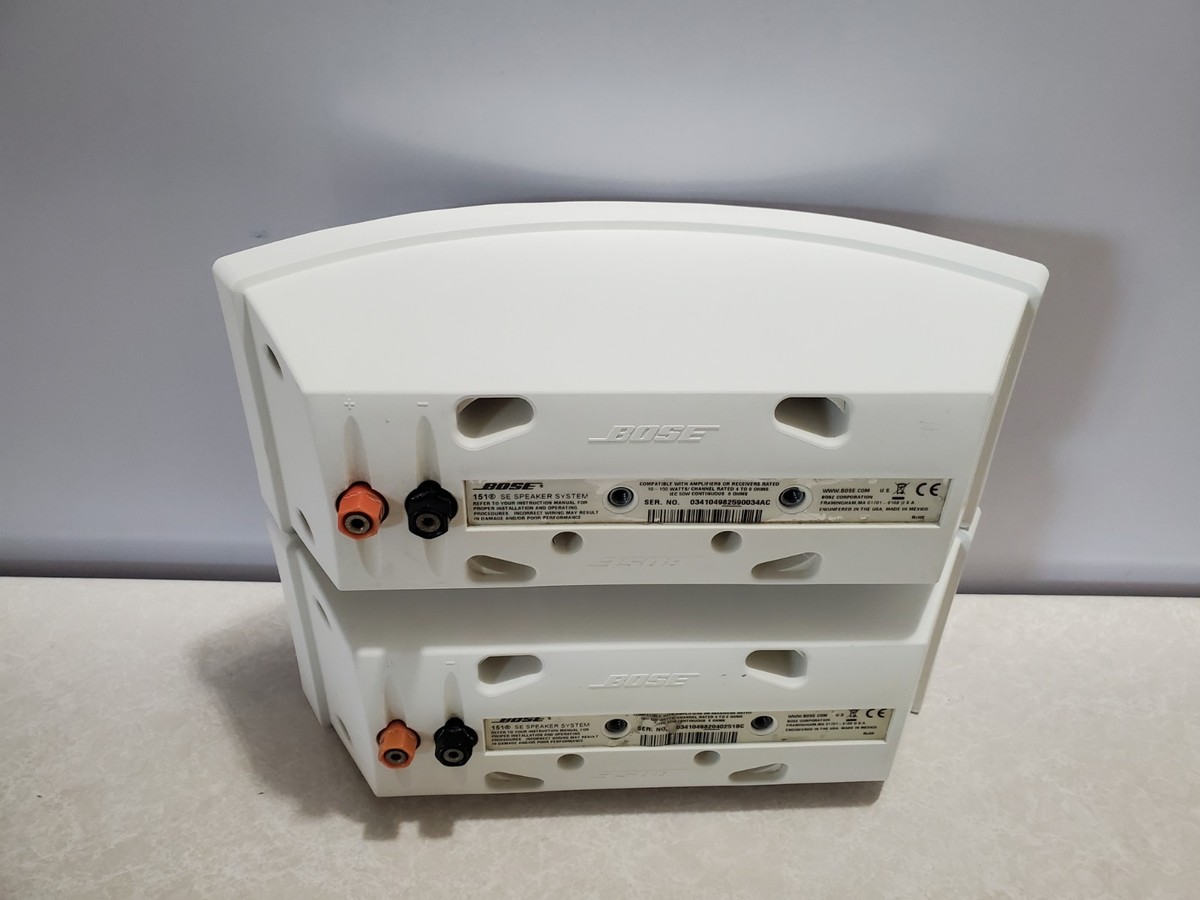 2x BOSE 151 SE Outdoor Environmental Speakers White~ No Brackets