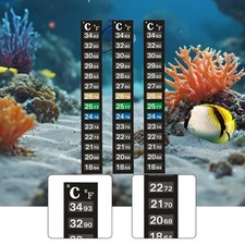 3Pcs Aquarium Thermometer Strips Fish Tank Thermometer Stickers Terrarium Water