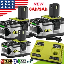 For RYOBI P108 18V One Plus High Capacity Lithium-ion 8.0ah Battery Dual Charger