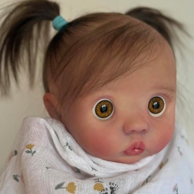 Peeka 16'' Artist Painted Reborn Baby Doll Toddler Cloth Body w/ Belly Plate Toys