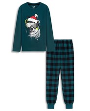NWT Boys Holiday Plaid 2pc Pajama Pant Set - Green