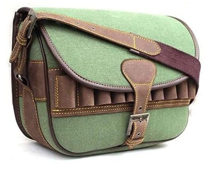 Leather Cartridge Bag Ammo Holder Shotgun Cartridges Holder Bag Hunting
