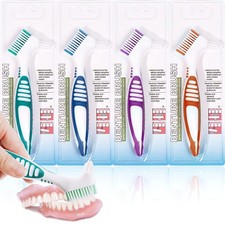 Denture Brush 4 Pack,Double Sided Denture Too...