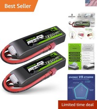 3S Lipo Battery 2200mAh 11.1V 25C for RC Airplanes  Vehicles - 2 Pack