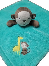 Baby Gear Monkey Lovey Teal Green Security Blanket Plush Giraffe Lovey